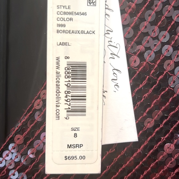 NWT - Alice & Olivia Bayley Sequin Dress - Picture 7 of 9